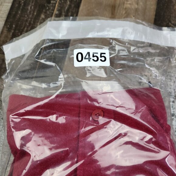 Vintage LL Bean size XL 20 Chamois Red Flannel Long Sleeve Shirt Made USA - Picture 11 of 11